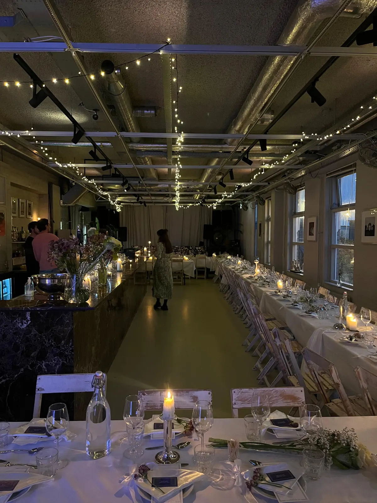 The bar with candles during a wedding, Borisov Amsterdam